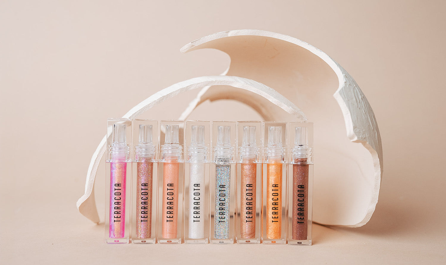 Holographic shimmer lip-glosses
